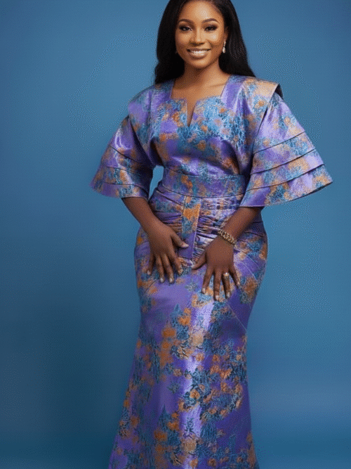 Aminkan Royal Brocade A-Line Gown