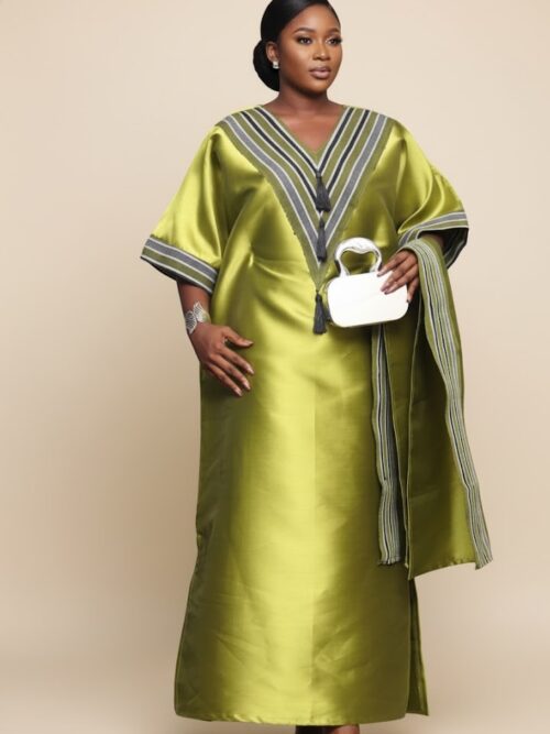 Aminkan Mixed aso oke- Mikado Dress