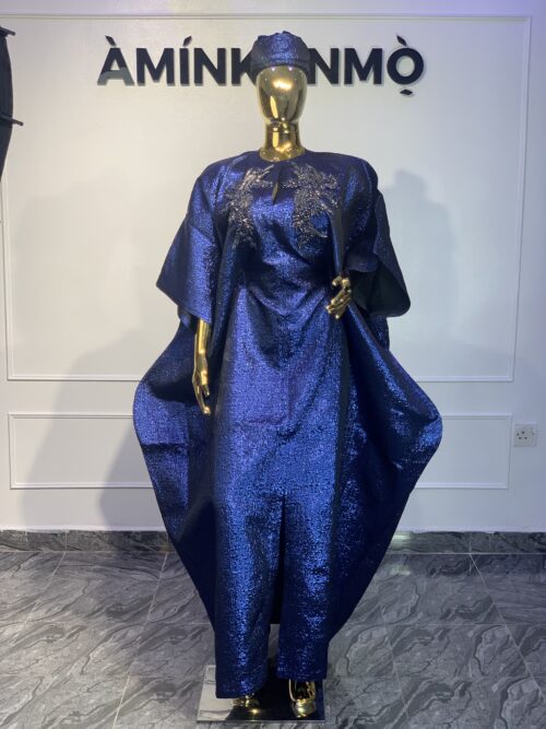 Aminkanmo Royal Eclipse Kaftan Set – Midnight Blue