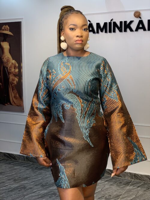 Aminkanmo Sculpted Muse Mini Dress